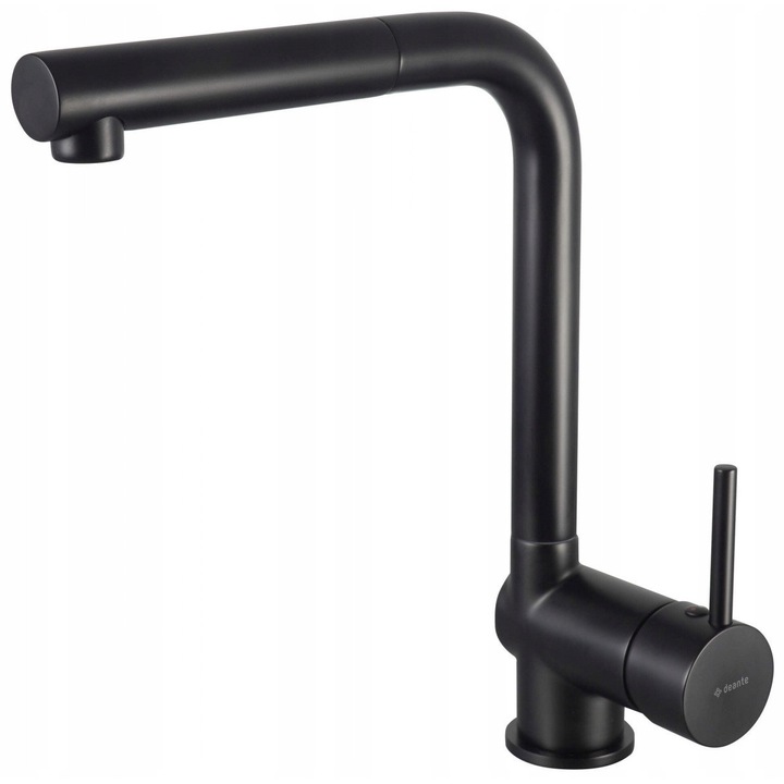 Кухненска батерия, Aster BCA N73M, мосиад, с изтеглящ се чучур, цвят неро, 307x272мм