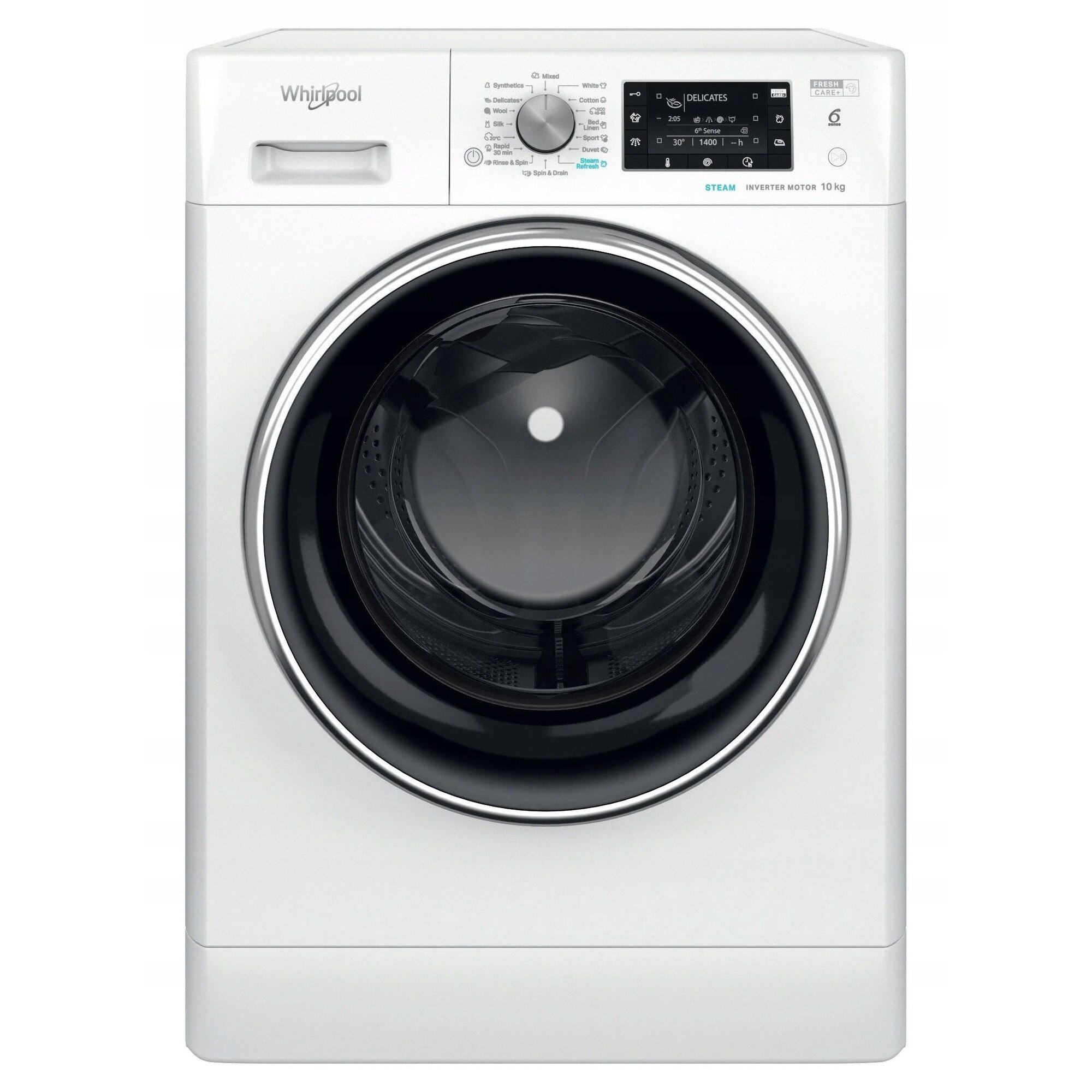 Masina de spalat rufe Whirlpool, 10 kg, 1400 rpm, alba, 61x60x85cm