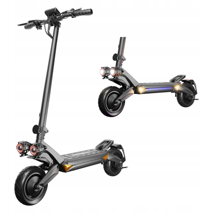 Електрическа тротинетка Ruptor R6 v3, 2x800W, пробег 75км, амортисьори, черна