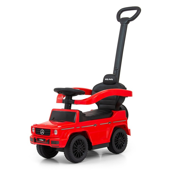 Masinuta cu racheta Milly Mally Mercedes G350d, interactiv, rosu, 12-36 luni, 94x29x69cm