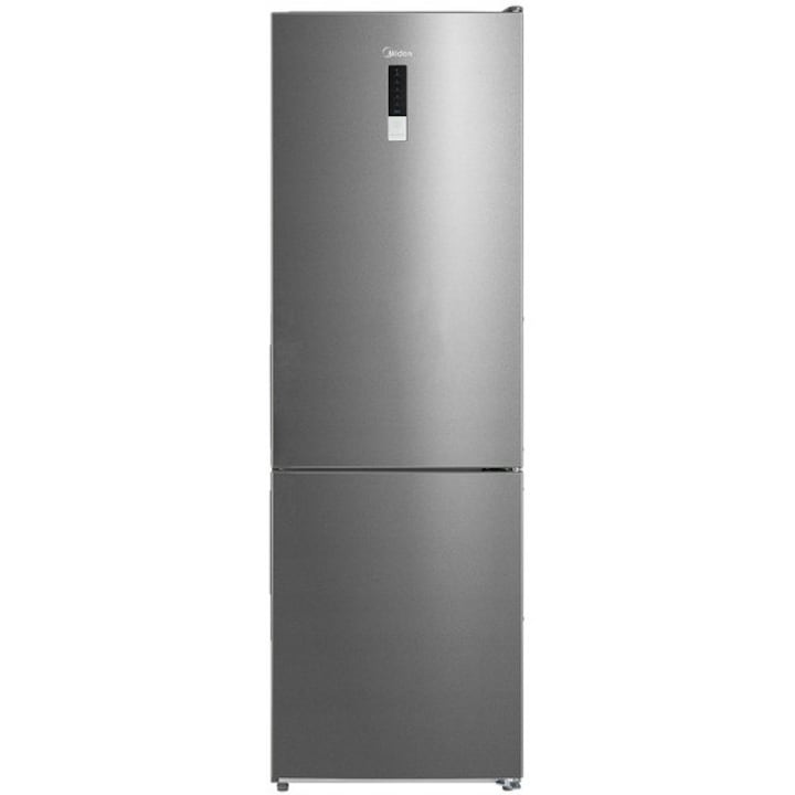 Frigider Midea, 188cm, No Frost, 224l frigider + 86l congelator, inox