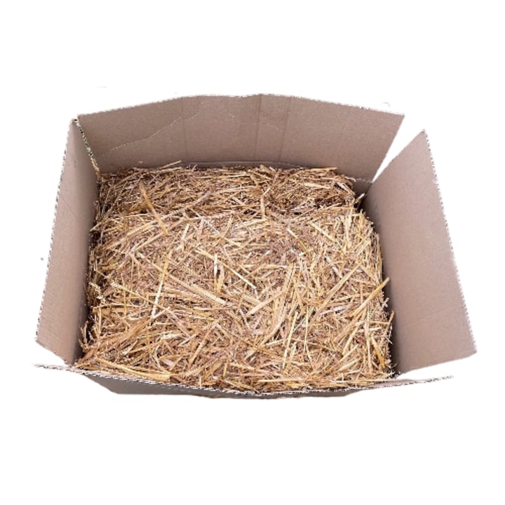 Baloti de paie romanesti, la cutie 6, 5 kg, dimensiunile 60cm x 40cm x 40 cm