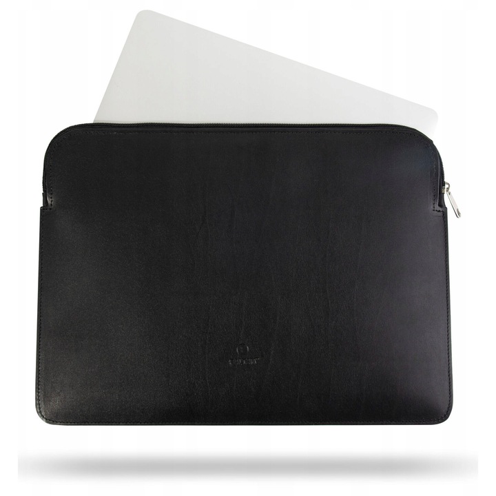 Laptop tok 13-14 hüvelykes, Baltan, természetes bőr, fekete, méretek 38x27cm