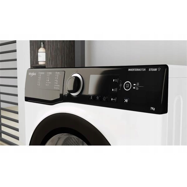 Masina de spalat rufe Whirlpool WRSB 7238 BB, 7kg, 1200 obr/min, alb, 43.5x59.5x85cm