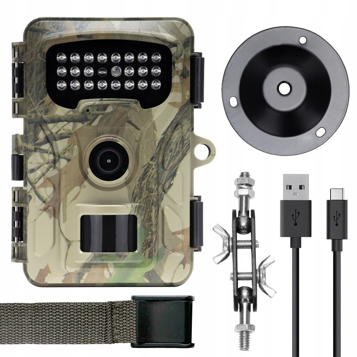 Камера за наблюдение, Redleaf, RF06, 4K, 48 Mpx, камуфлаж, захранване с 8 батерии AA