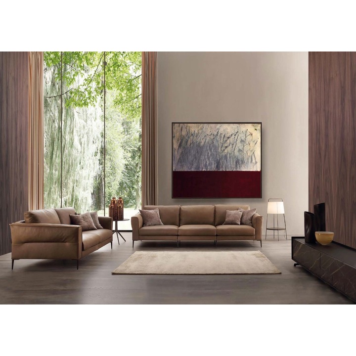 Set canapele MILANO, 3-locuri si 2-locuri, piele