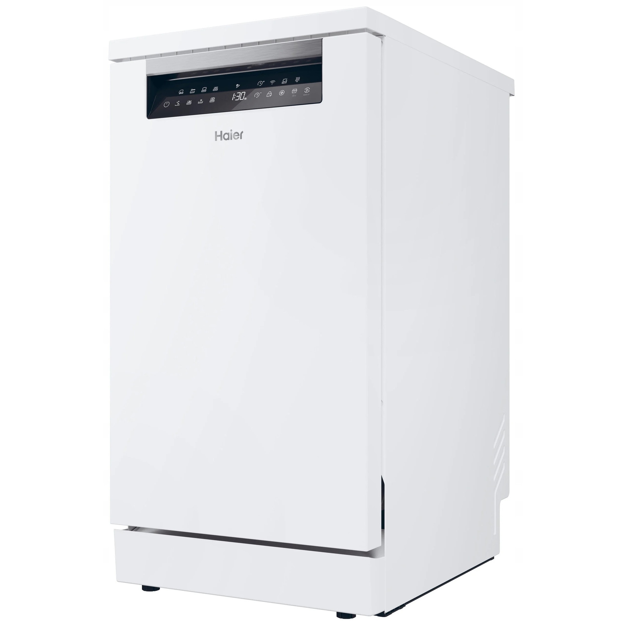 Masina de spalat vase HAIER I-Pro Shine 5, alba, 10 seturi, 45x85x61cm, control smartphone, deschidere automata