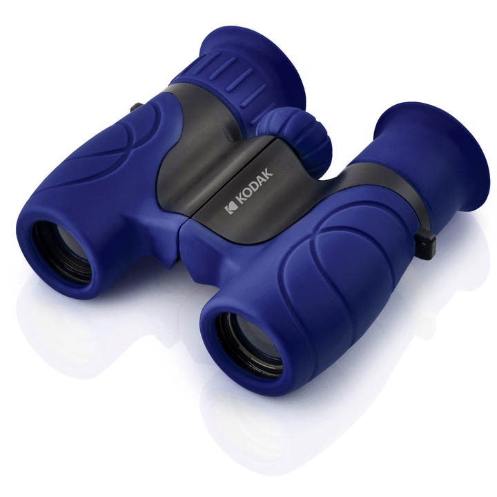 Binoclu Kodak BCS100, 8x, 21mm, albastru, pentru copii, cu husa si curea