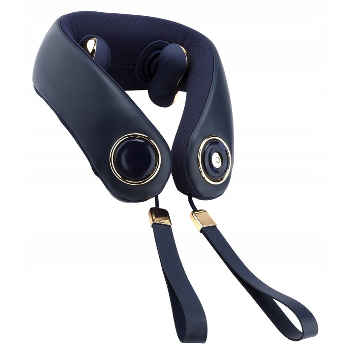 Масажор за врат, Collar Grand, Шиацу, безжичен, гранат, комплект с калъф