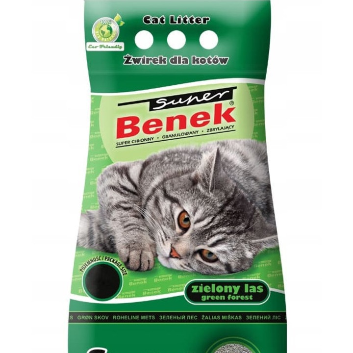 Супер Бенек, Бентонит котешка тоалетна, абсорбция на миризми, 25 L