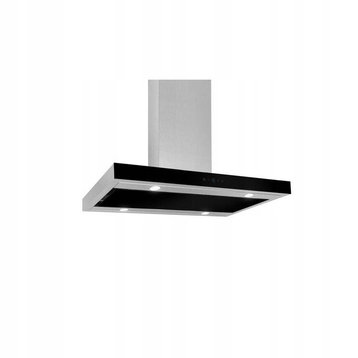 Аспиратор за остров Akpo WK-9 Isla Feniks Glass 90см, черен, 4 скорости, LED осветление