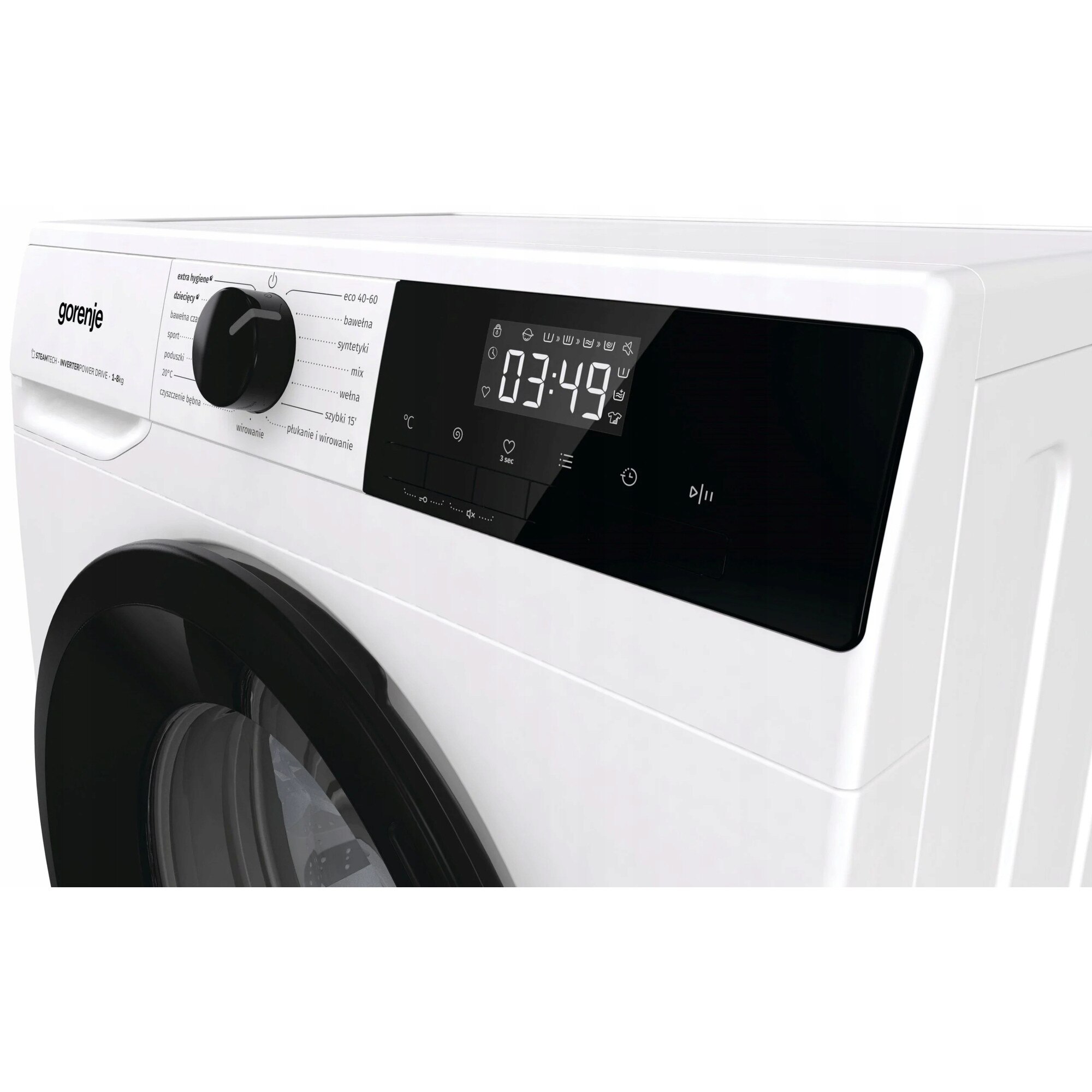 Masina de spalat rufe Gorenje W2TNHPI84AS, 8kg, 1400rpm, alb, 59.5x46x85cm