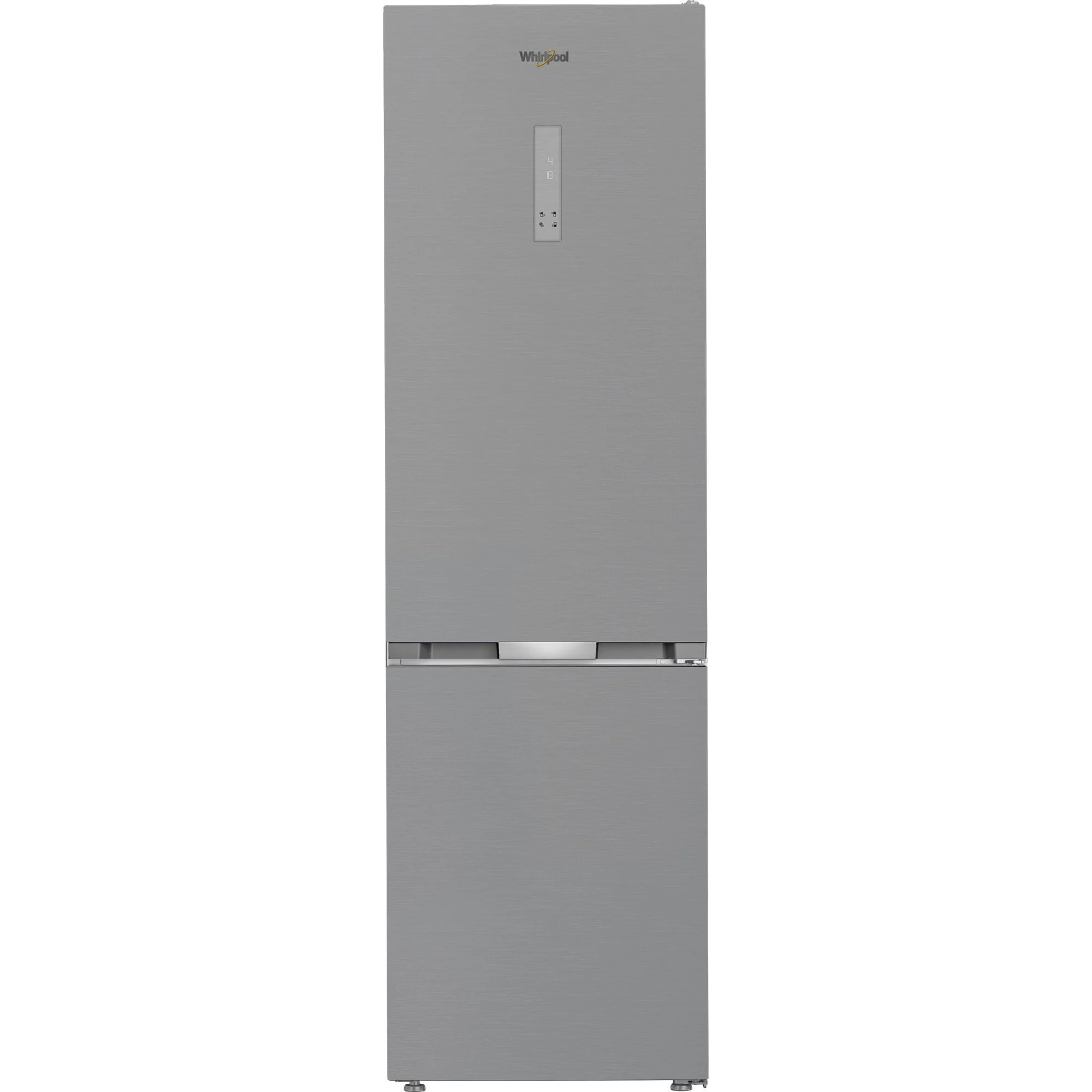 Frigider Whirlpool, 203.5cm, Inox, 249l frigider + 106l congelator, No Frost