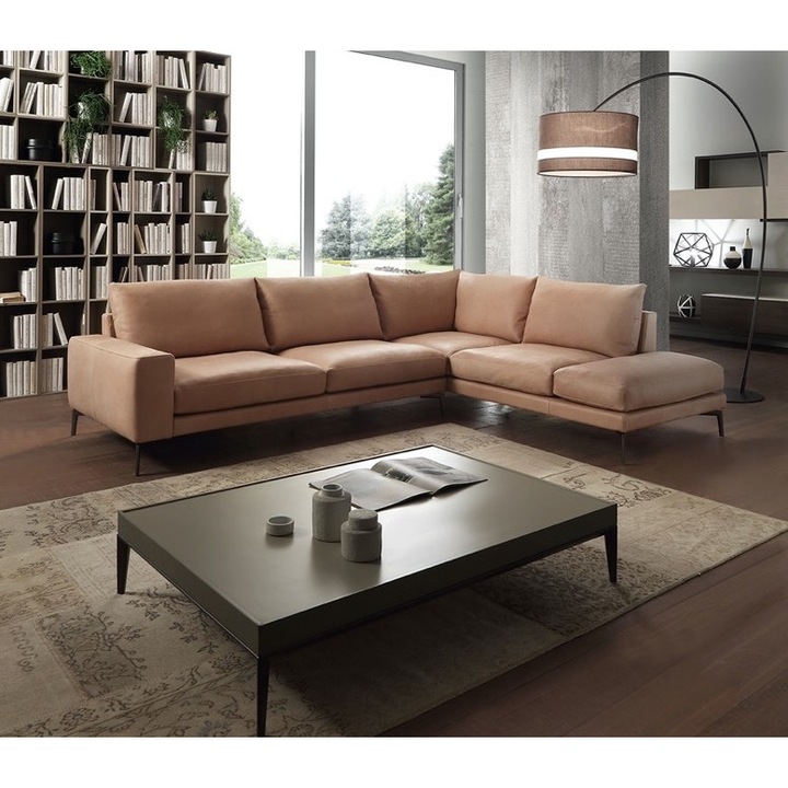 Coltar SAVINA, 3-locuri, lung pe stanga, piele