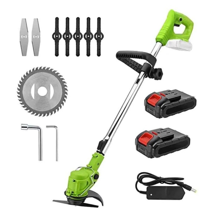 Motocoasa Electrica 48V 4000 mAh Promagg® – 18000 RPM, 2 Acumulatori, Ideala pentru Tuns Iarba si Buruieni