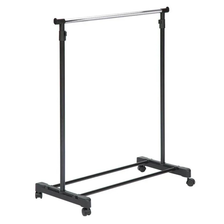 Suport / stander haine HG21B cu bara umerase, metal + plastic, 84 x 42.5 x 102 / 166 cm