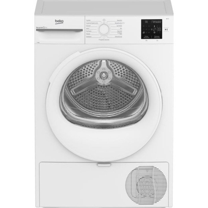 Uscator de rufe Beko BM3T3820W, pompa de caldura, alb, 598x470x846mm