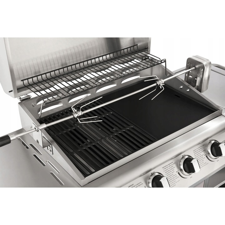 Газов грил KOLER Relish V3 16 kW, инокс, със стойка за бутилки 11L, 76x46.5cm