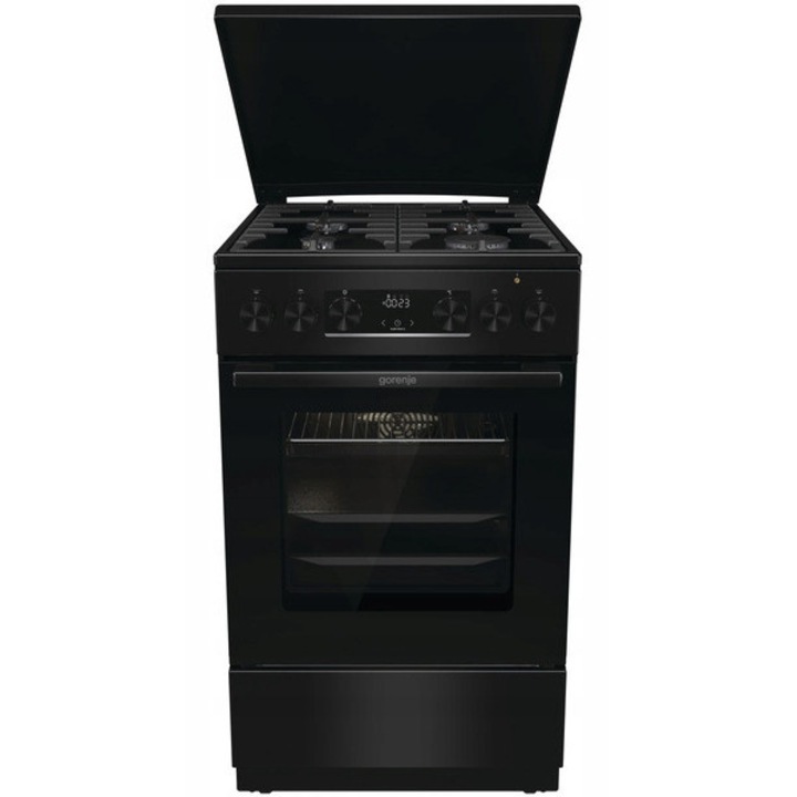 Газов котлон Gorenje MEKS5141BM, 4 функции, Пица, Air Fry, Черен, 50 см, Пълен комплект