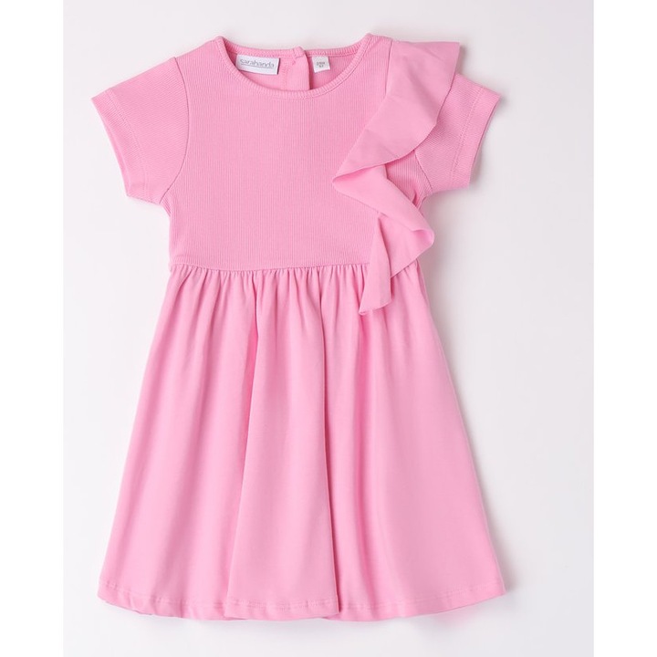 Sarabanda, Fodros bővülő fazonú ruha, Rózsaszín