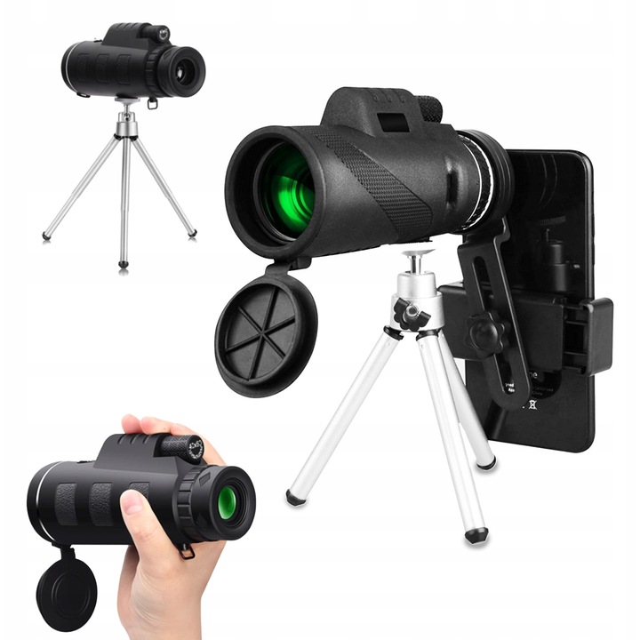 Монокуляр Foxter 40x60, призма BaK-7, водоустойчив, 42 мм, пълен комплект със статив и калъф