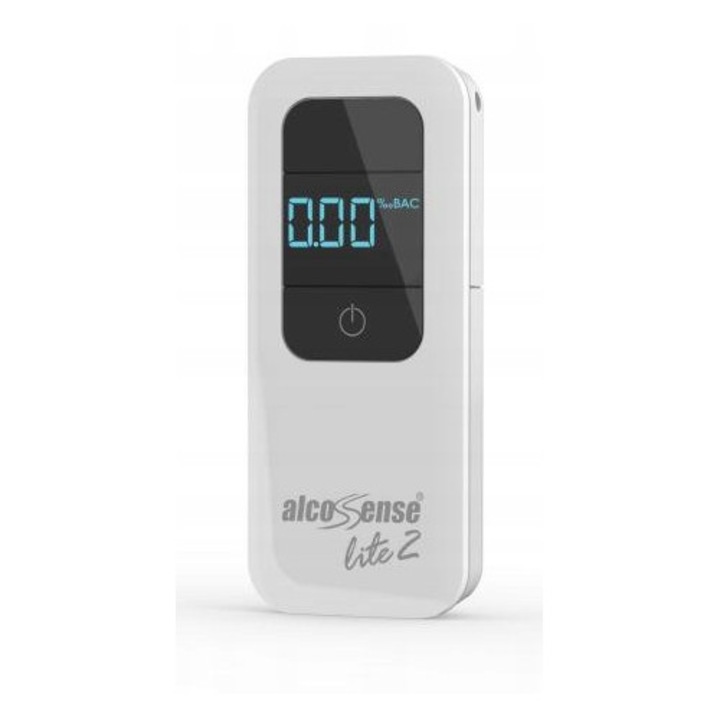 Etilotest cu semiconductori AlcoSense Lite 2, 0-4 BAC, alb