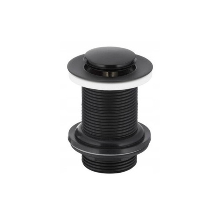 Korek pentru chiuveta KFA Armatura, 1 1/4", rotund, negru