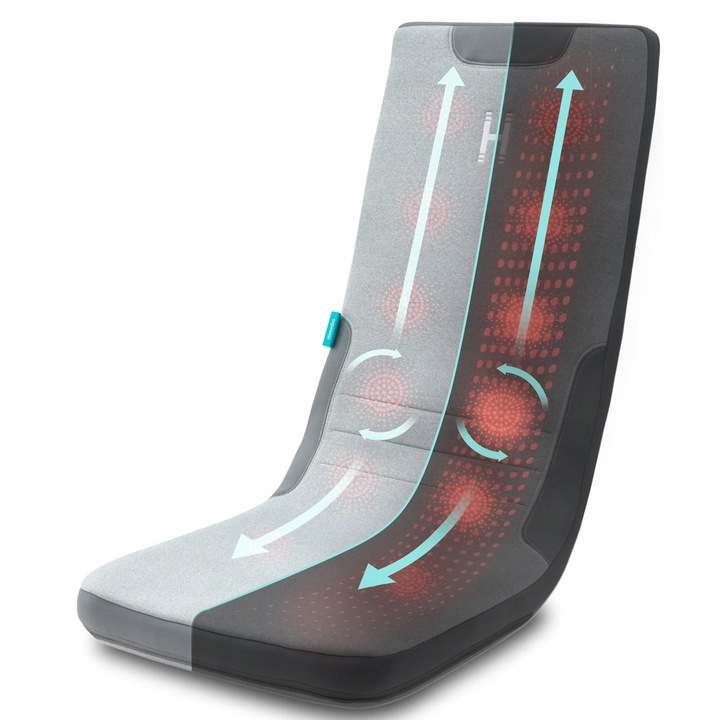 Масажираща постелка, Homedics, MCS-512H, 3 скорости, функция за нагряване, сива, 40.6x5x116.8см