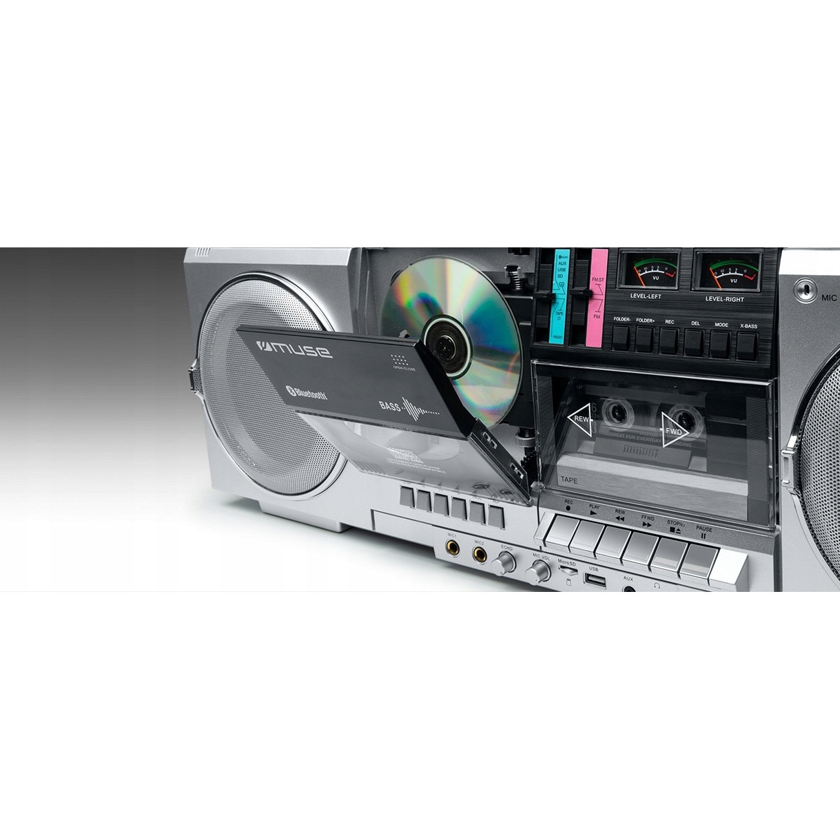 Radio cu CD Muse M-380 GBS, analogic FM, Bluetooth, 80W