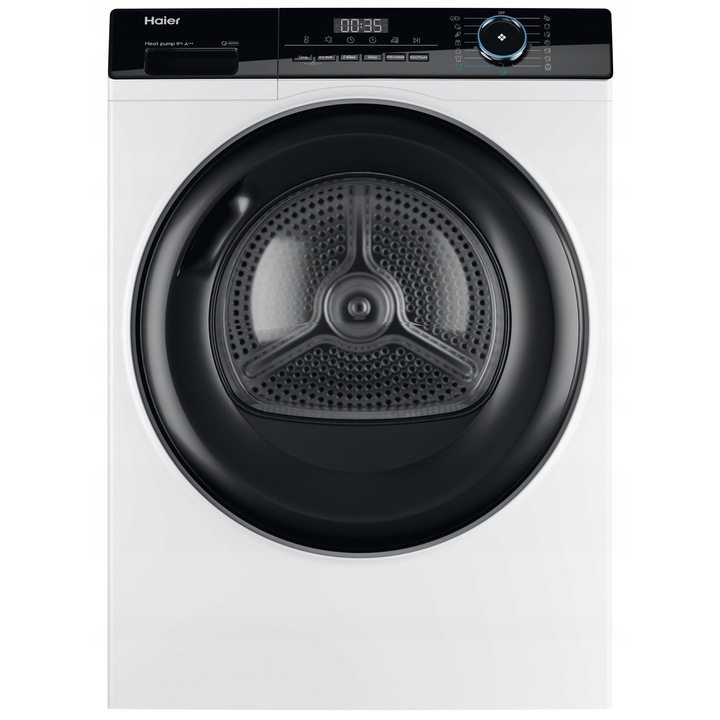 Uscator de rufe Haier I-Pro 3 HD90-A3939-S 9kg, condensare, motor inverter, alb, 66.5x59.5x85cm