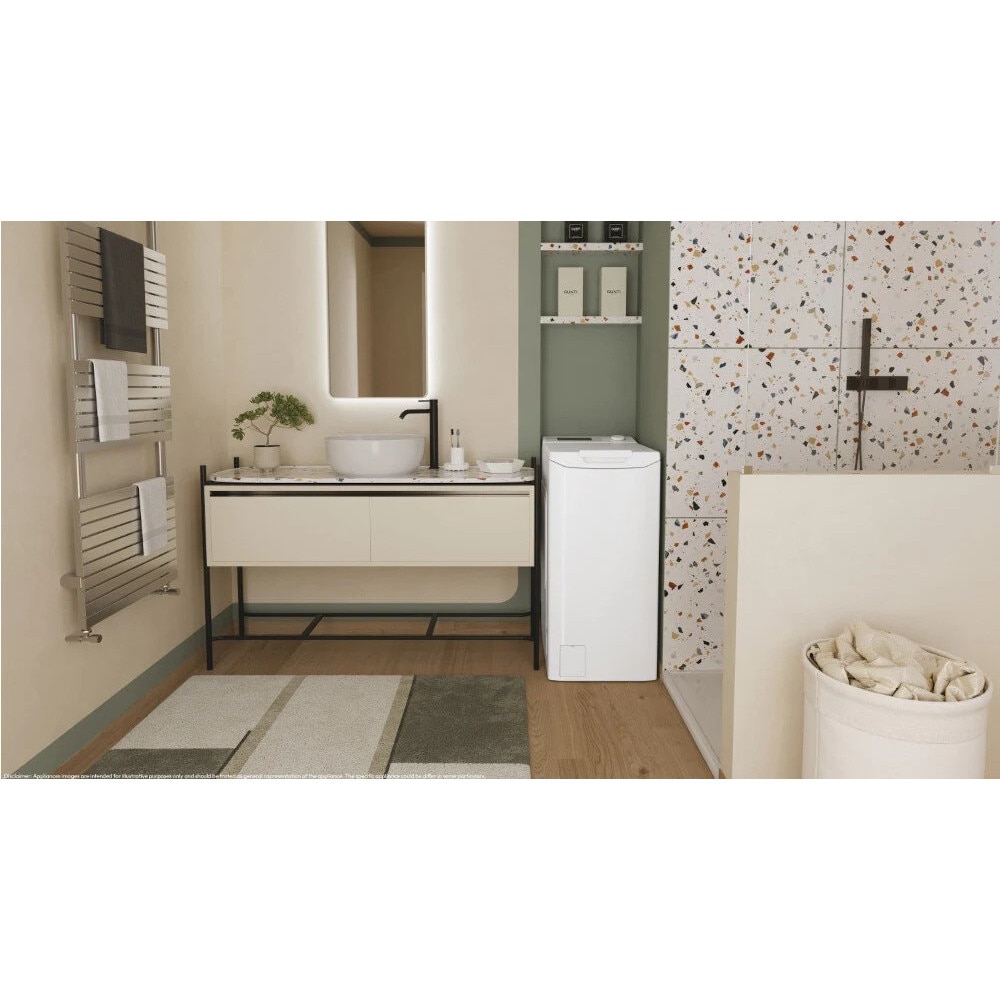 Masina de spalat rufe Candy ProWash 300 TCAS275D3-S, 7kg, 1200 rpm, alb, 41x60x86cm