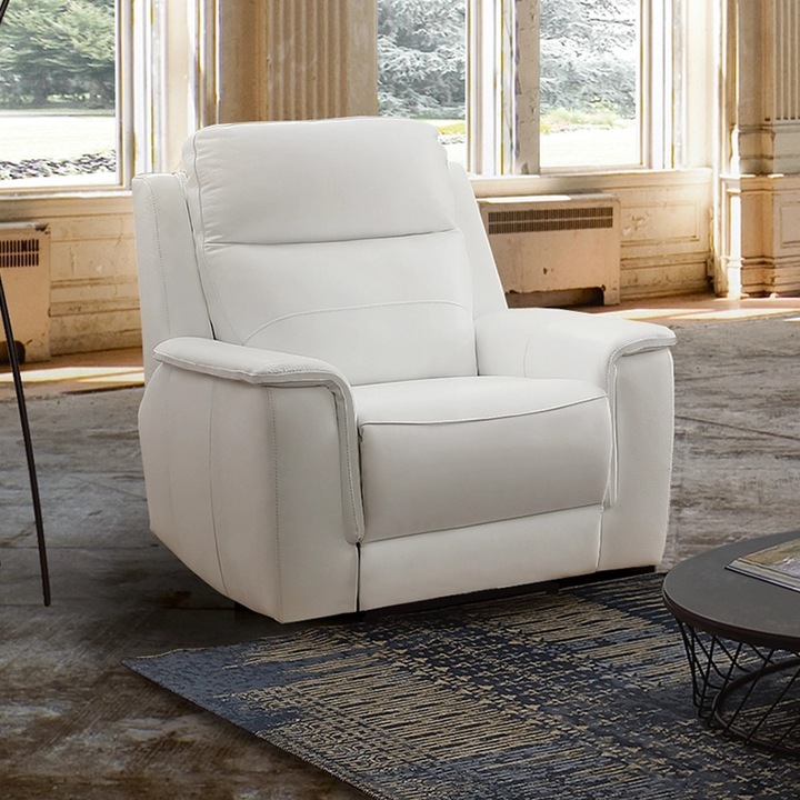 Fotoliu ACCORDO, cu recliner electric bi-motorizat, piele