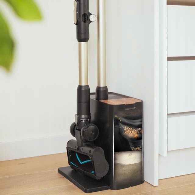 Aspirator vertical Cecotec Conga Rockstar 5500 Hurricane Station Flex, 220 AW, 90 minute autonomie, 2 in 1, negru
