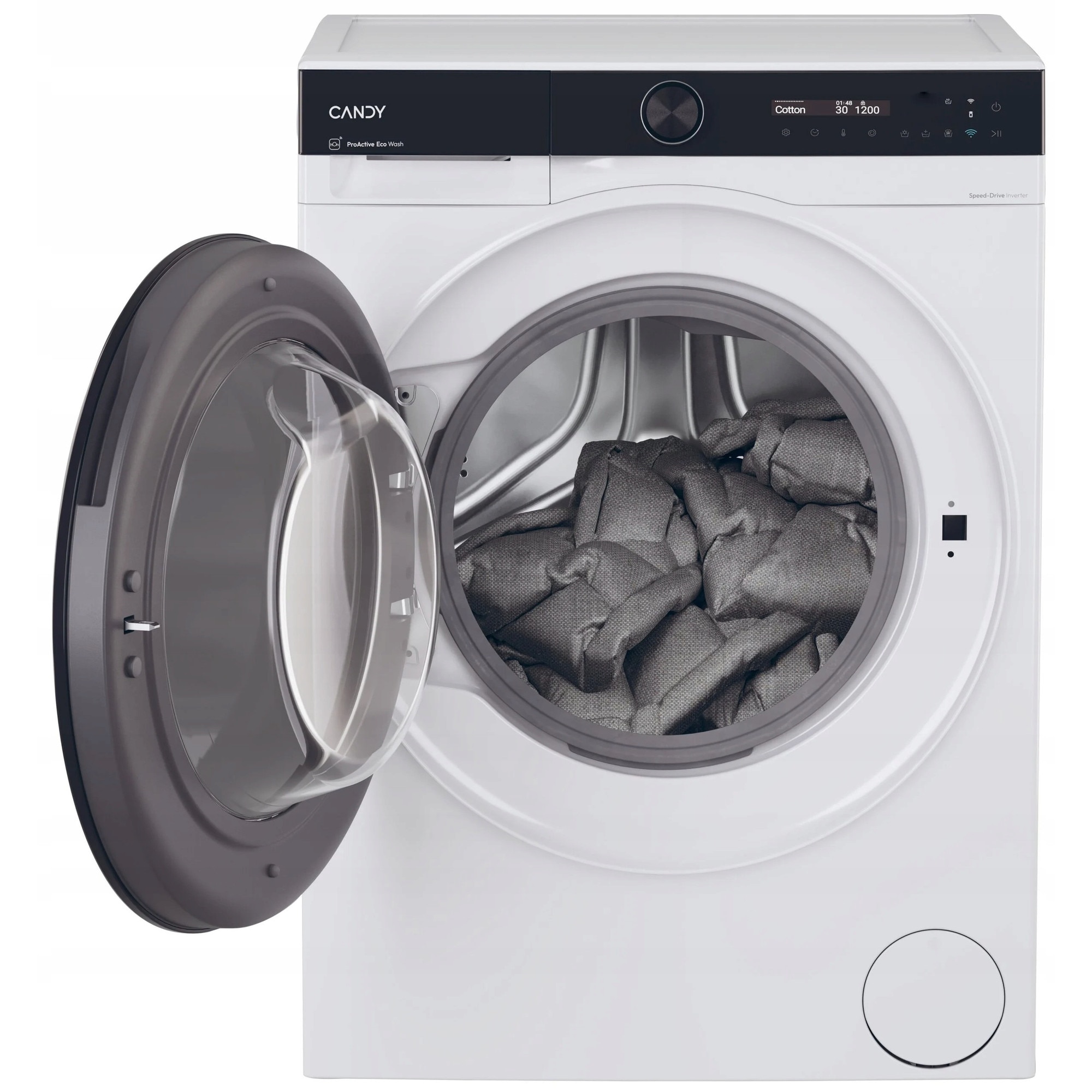 Pralko-suszarka Candy BWS 4128B8-S, 12kg spalare, 8kg uscare, alb, 63.6x60x85cm