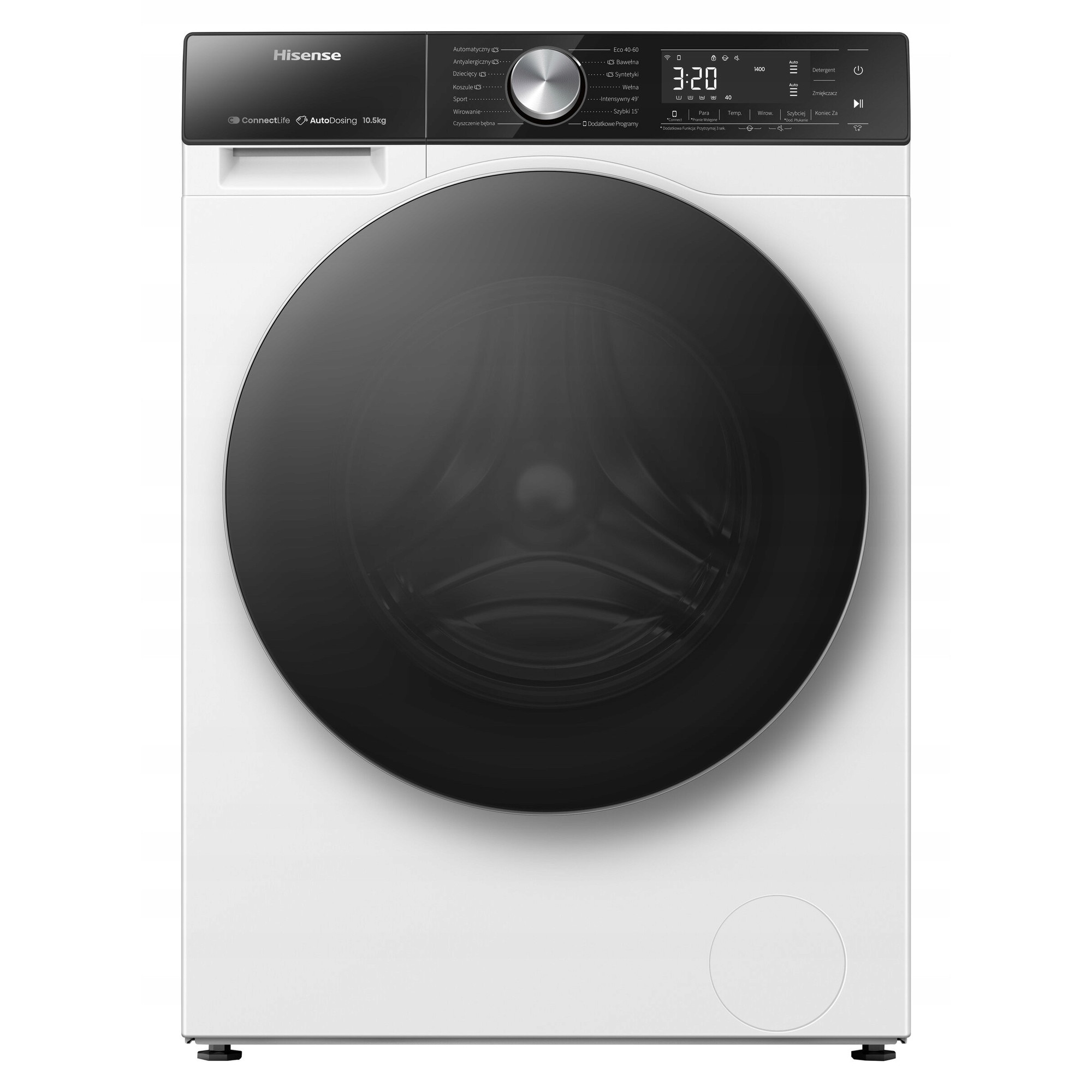Masina de spalat rufe, Hisense, WF5S1045BW, 10.5kg, 1400rpm, alba, 59x58.5x84.5cm