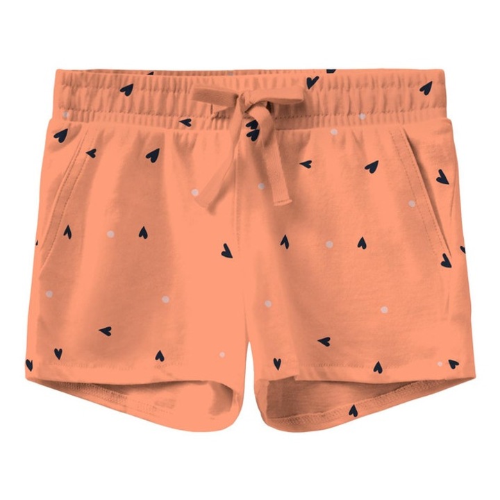 Pantaloni scurti fetite bumbac organic - Name It Vigga Hearts 4798