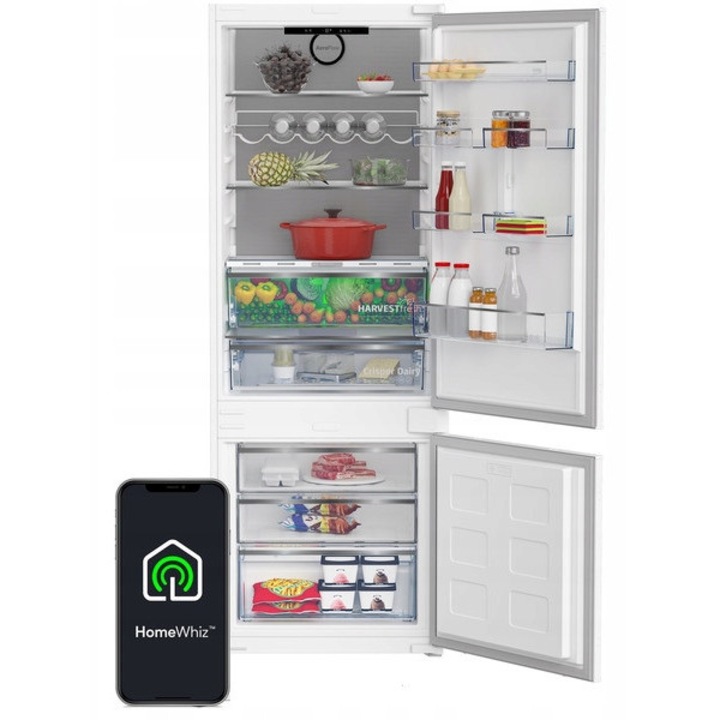 Frigider Beko, model BCNE400E50SHN, 280l frigider + 90l congelator, No Frost, 69x55x194cm