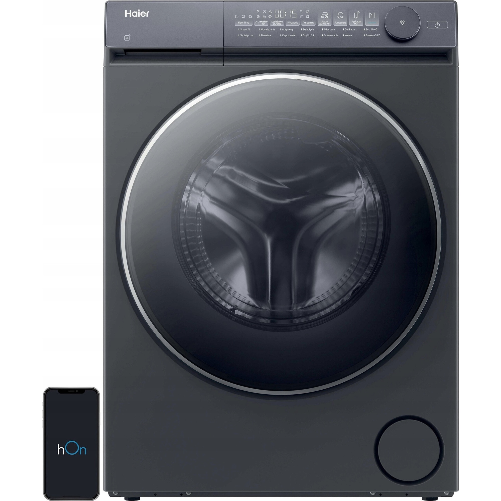 Masina de spalat rufe HAIER X7 HW90-BD14MEPGU1, 9kg, 1400 rpm, Antracit, 59.5x54.4x85 cm