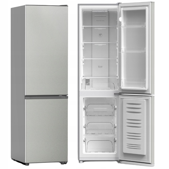 Frigider cu congelator No Frost, 225L, 175cm, inox, Smith&Brown