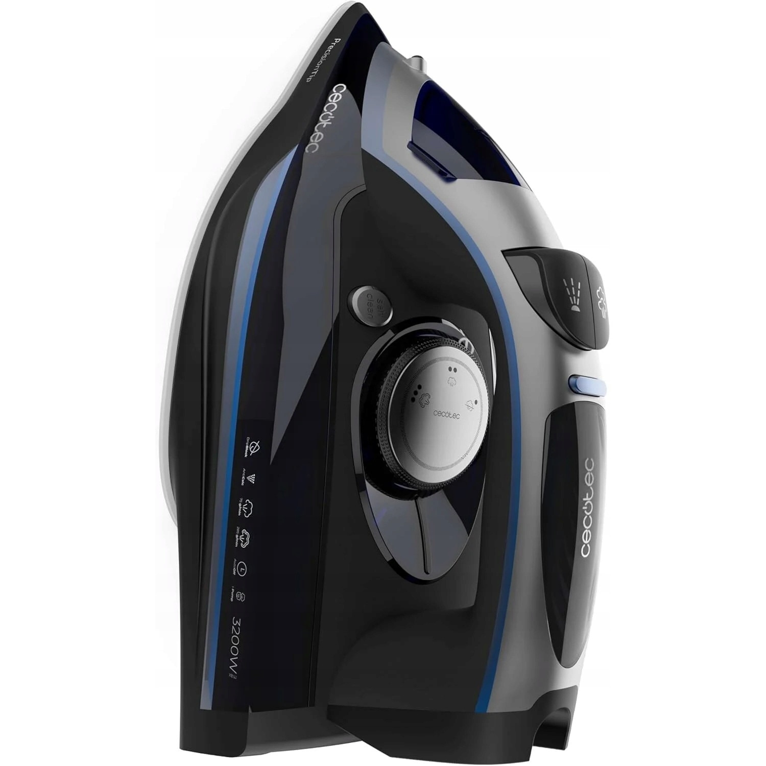 Fier de calcat Cecotec IronHero 3200 I-Pump Anodized, 3200W, abur vertical, negru, 380ml
