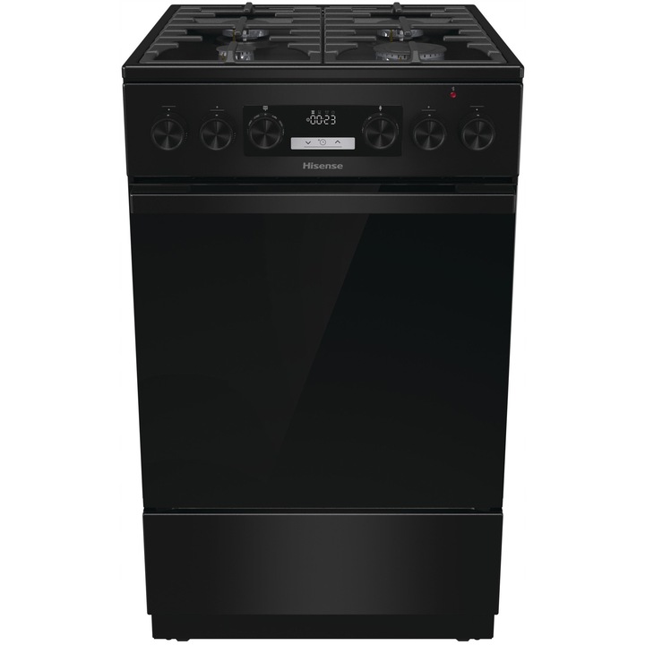 Газово-електрическа печка HISENSE HKS5C71BF, програма Пица, черна, 50x85x59.4см