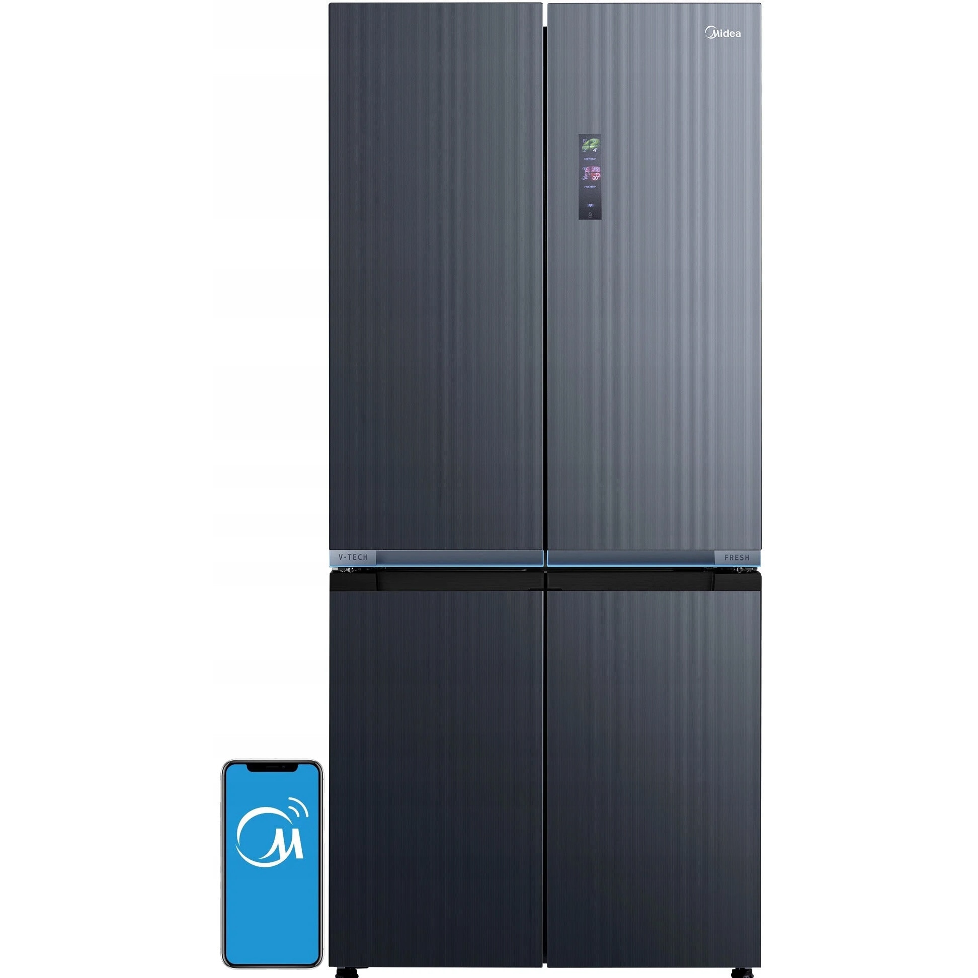 Frigider Side by Side Midea MDRM706BIE70 No Frost 191x83.3x60cm