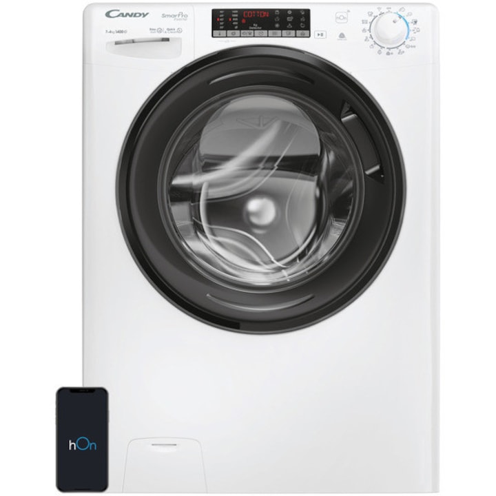 Пералня със сушилня CANDY CSOW 4746TWMB5-S, 7кг пране, 4кг сушене, бяла, 45x60x85см