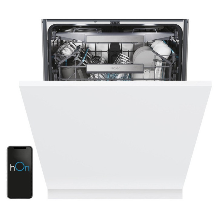 Zmywarka de ingropat HAIER XS 4A4M3PB1 AI, 14 seturi, Aqua Stop, 59.7x81.8x55.5cm
