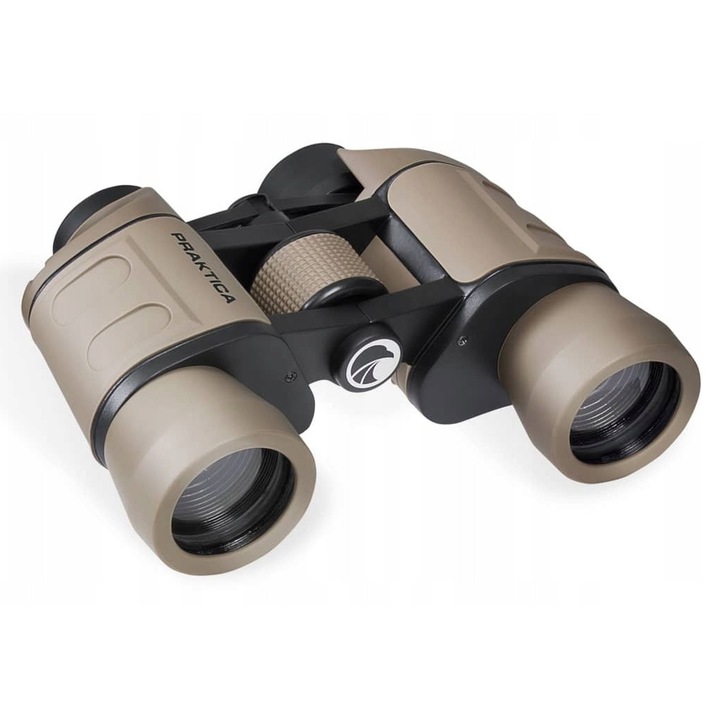 Бинокъл Praktica Falcon 8x40, 8x увеличение, диаметър на обектива 40мм, пясъчен цвят, пълен комплект