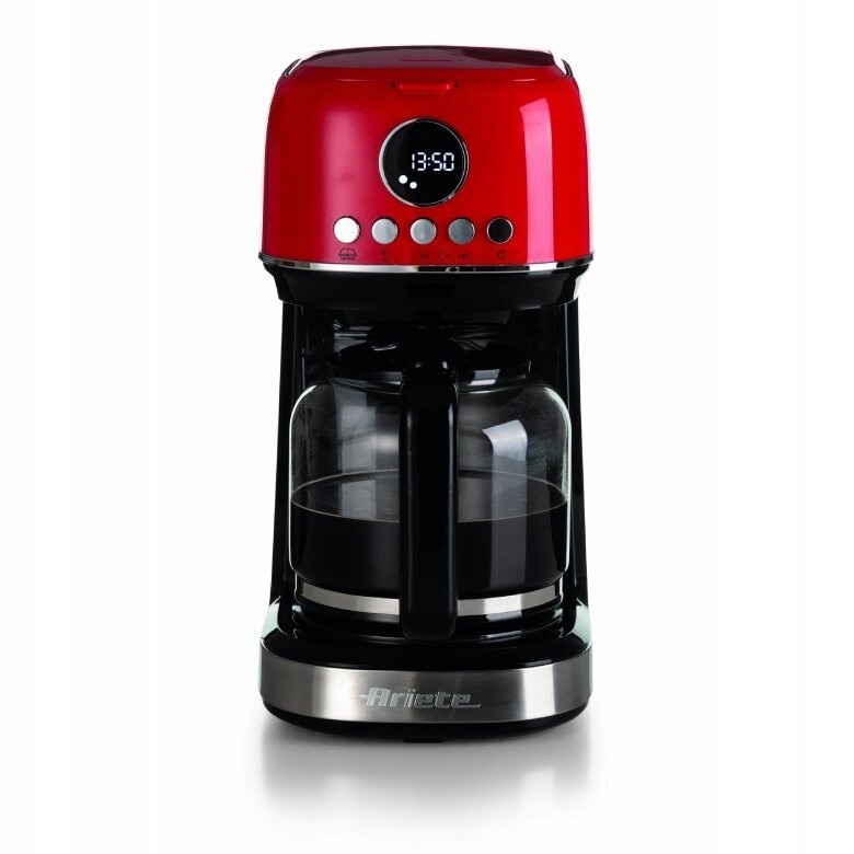 Cafetiera Ariete Moderna 1396/00, 1,5L, rosu, capacitate 15 cesti