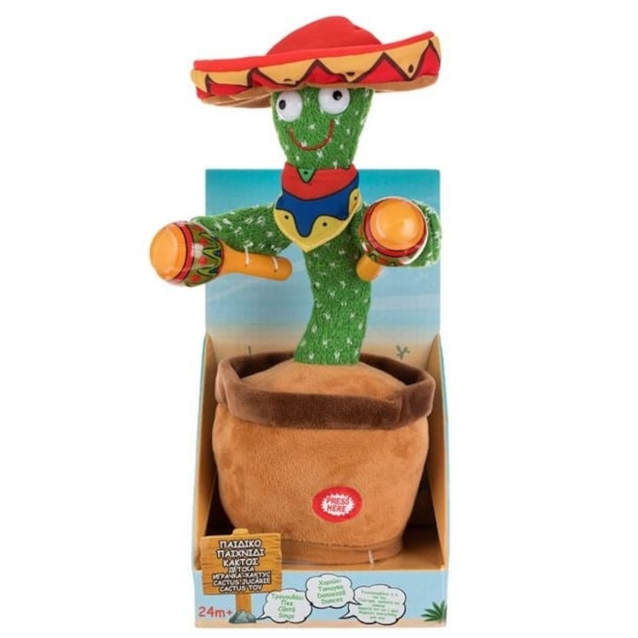 Интерактивен Мексикански Кактус, който танцува и пее, 28см