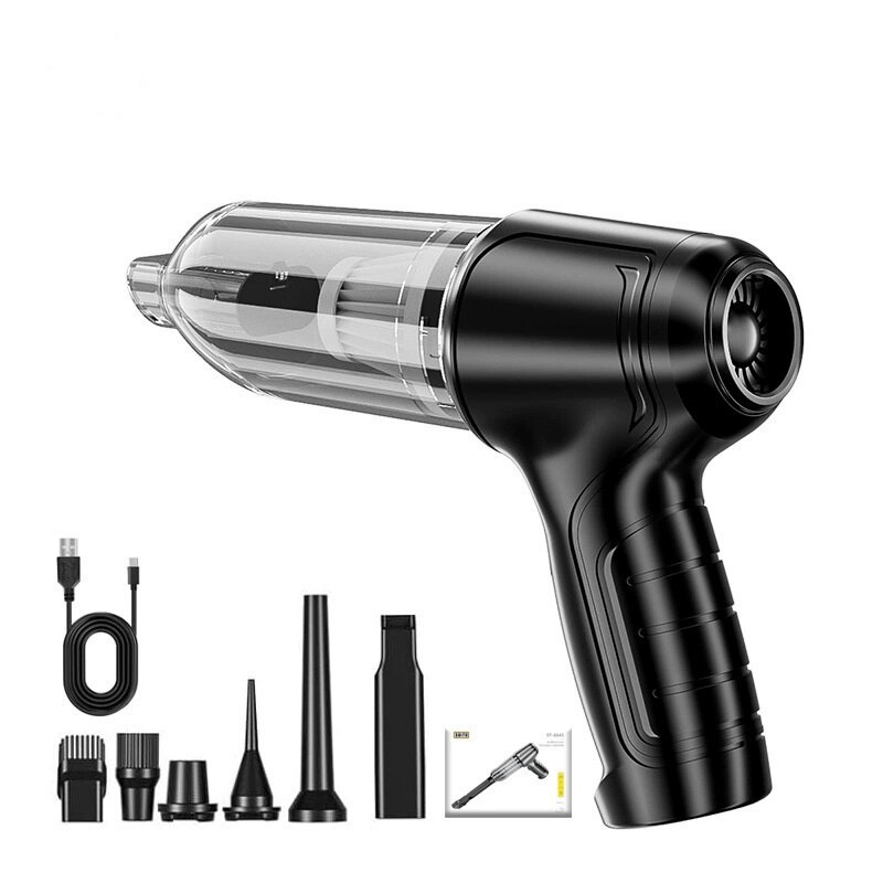 Aspirator portabil 3-in-1, putere de aspirare 12000Pa, Negru, 21, 3x16, 3x6, 7cm, 5 accesorii