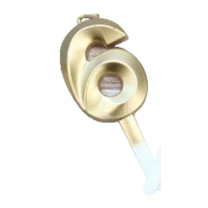Lumanare digitala numar 6, aurie, 14x6cm, pentru aniversari si decorare torturi