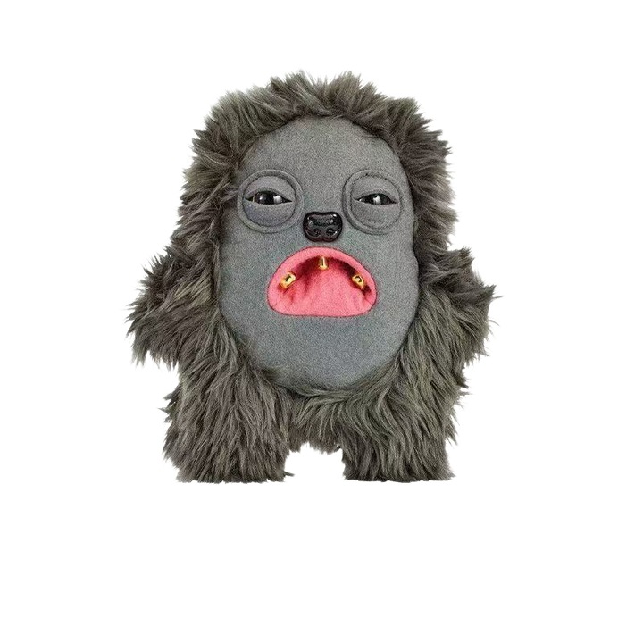 Jucarie de plus Fuggler, monstru cu blocare a alcoolului, 22cm, gri, dimensiune 22x9cm